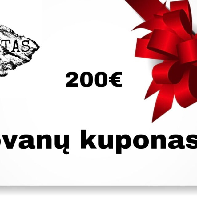 Dovanų kuponas 200€ vertė