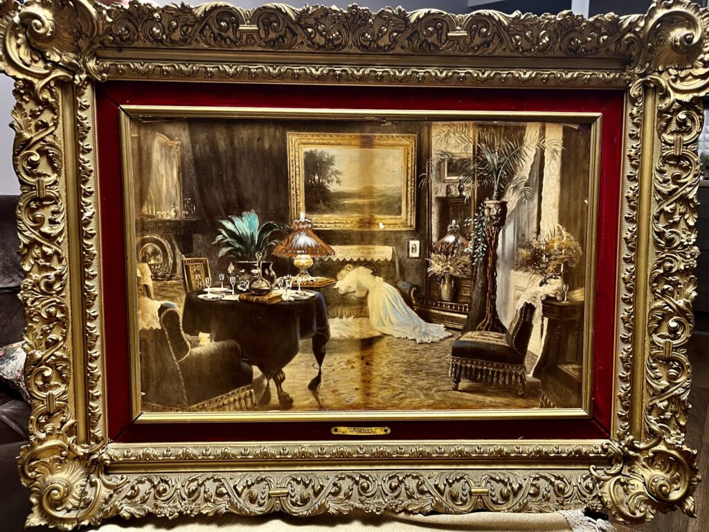 Antique mirrors, paintings and frames