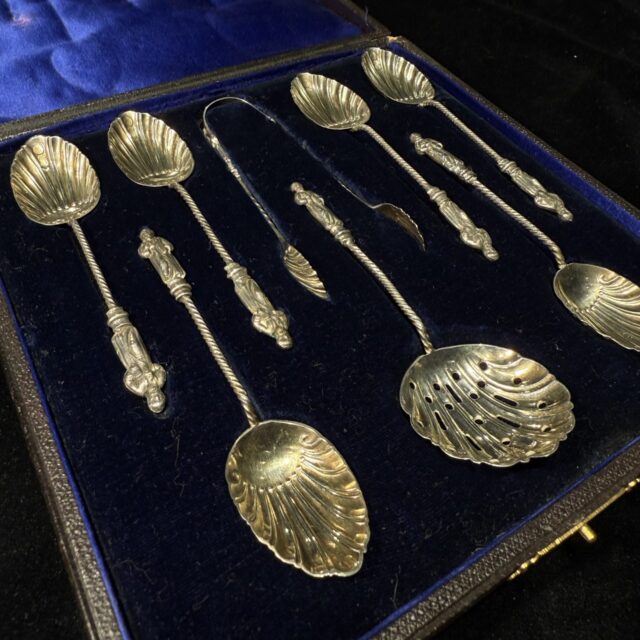 Silver teaspoon set, 1898